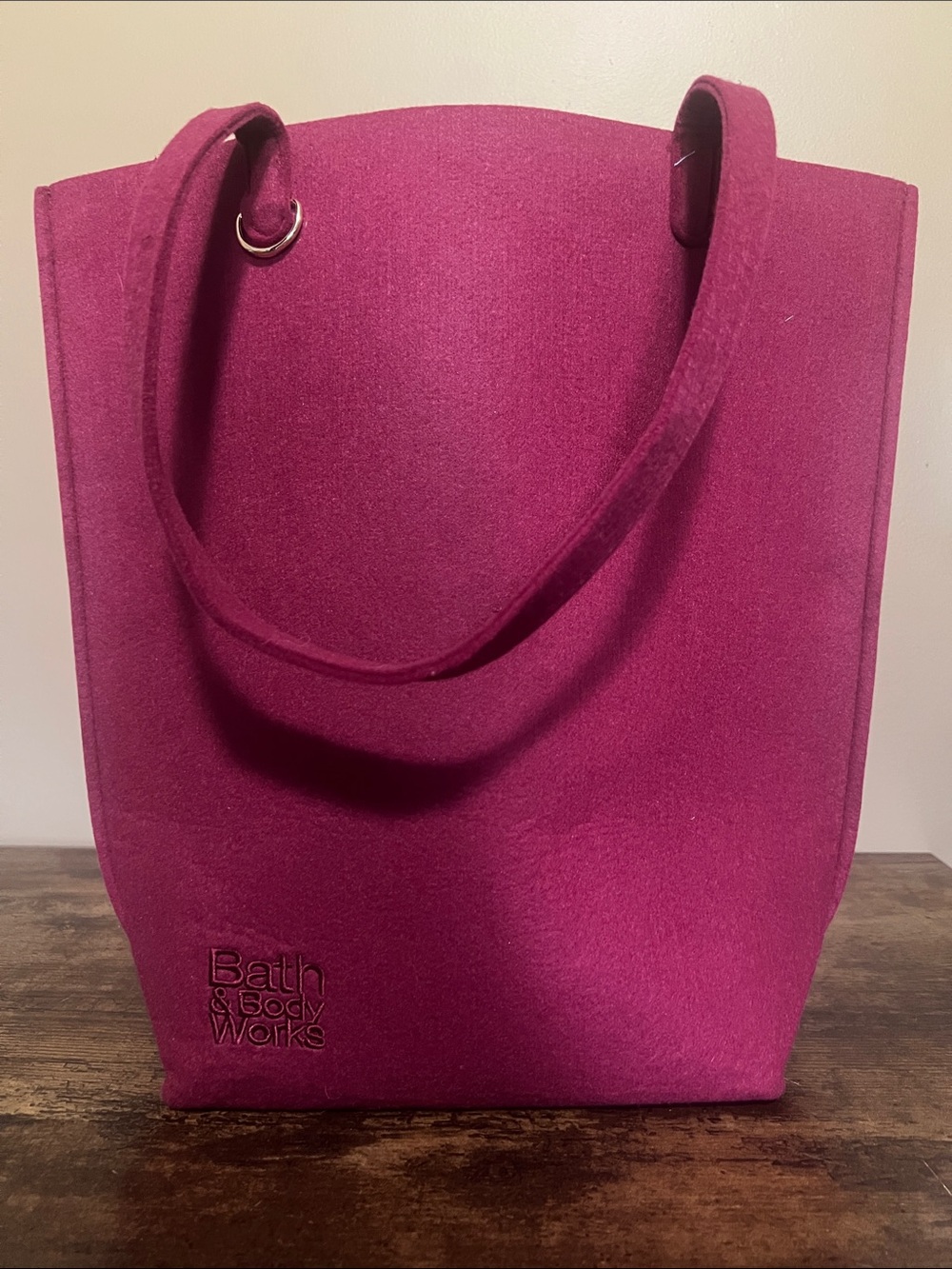 Bath & Body Works Pink Felt Tote Bag